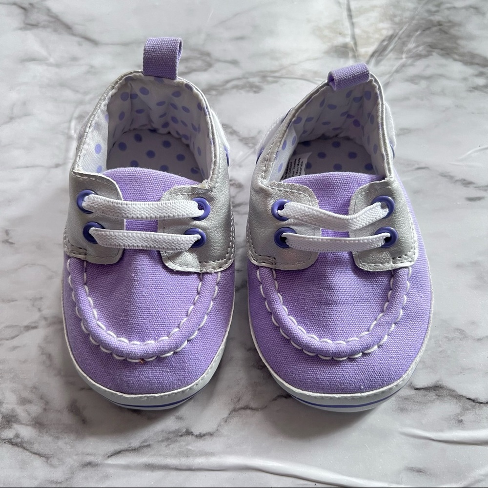 Lavender Pre-Walker Soft Bottom Shoes size 6-12M
